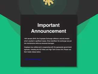 Cryptopia Webseite