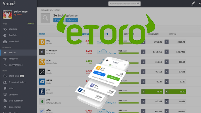 Wie man Bitcoin von der ETORO-Plattform uber den ETORO-Geldborsen uberfuhrt