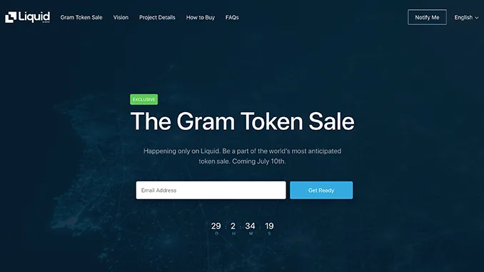 Telegram Gram Token Sale