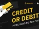 Binance credit debit