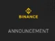 Binance Announcement
