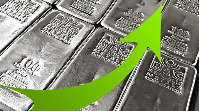 Silver up