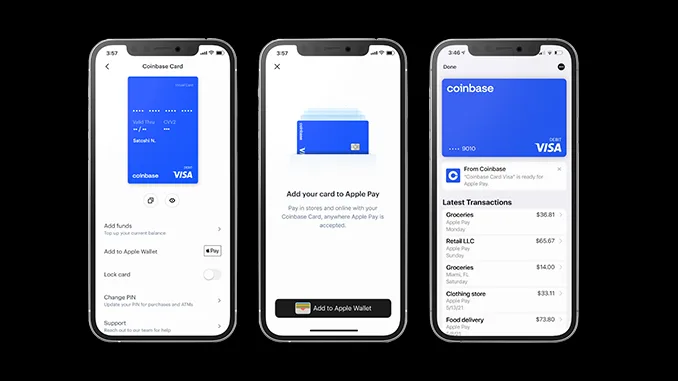 Coinbase apple Google Pay