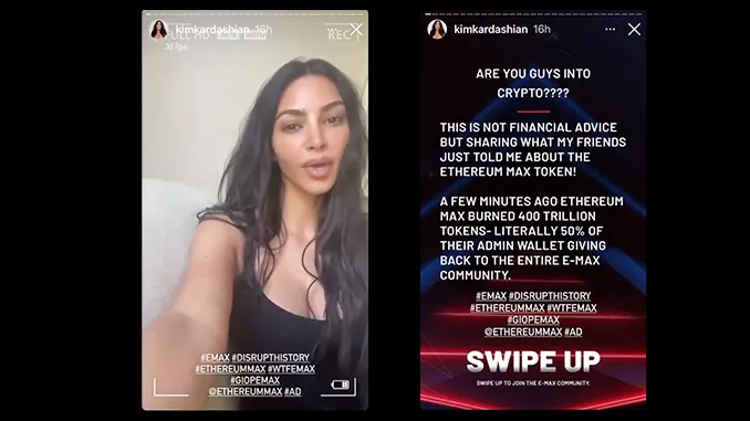 Ethereum Max Kim kardashian