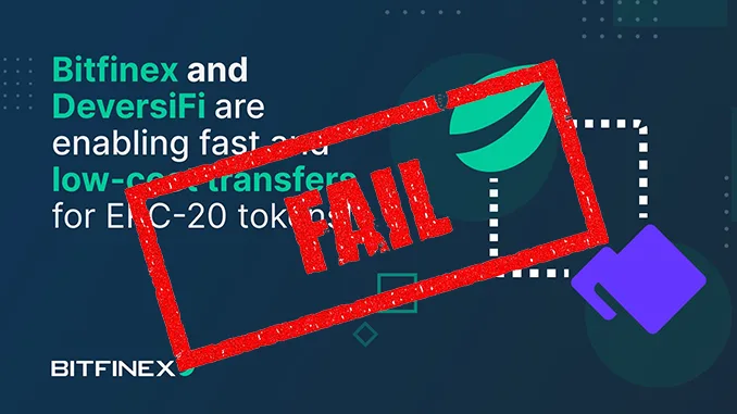 deversifi bitfinex fail