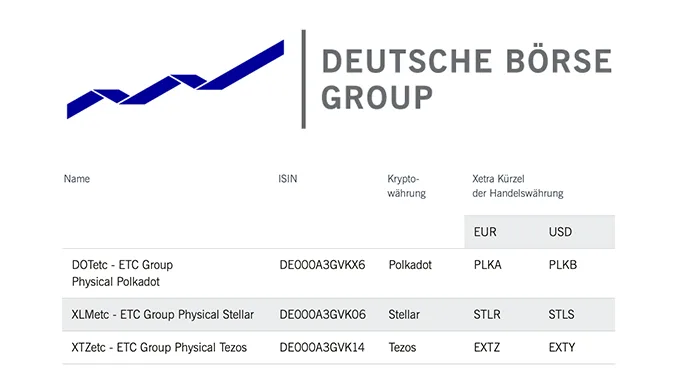 Deutsche Börse Tezos