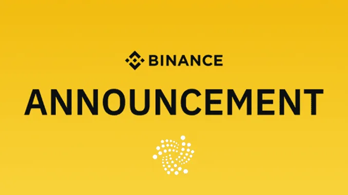 IOTA Binance