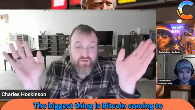 Cardano Bitcoin Charles Hoskinson