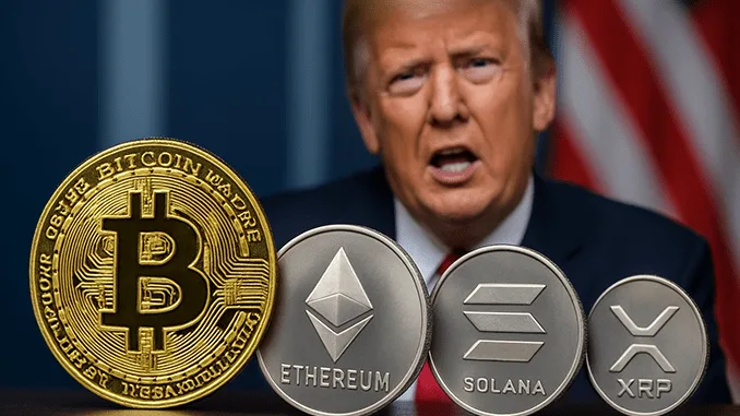 trump btc eth sol xrp