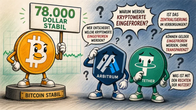 Bitcoin-78000-Arbitrum-Tether-Dezentralität