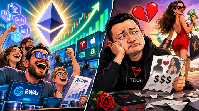 Ethereum-tokenisierte-Aktien-Justin-Sun-Tron