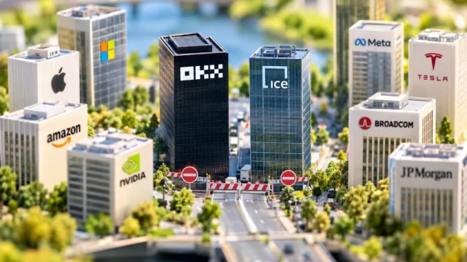 Neun US-Konzerne blocken Aktien-Token bei OKX und ICE